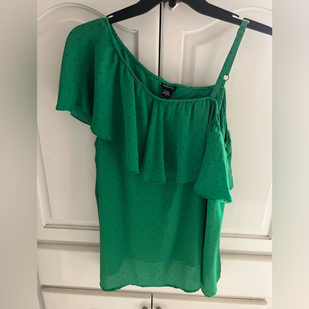 Torrid Green Polka Dot Top
